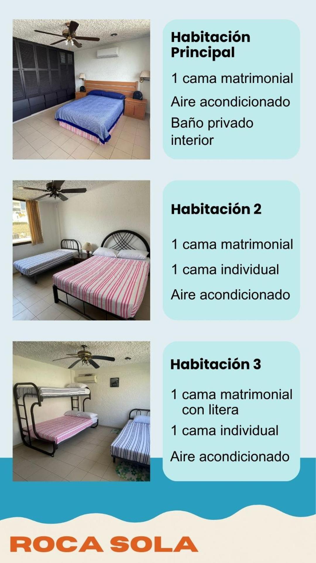 Roca Sola, Costera Departamento Privado Con Vista Al Mar, Alberca, Terraza Y Aire Acondicionado Apartment *