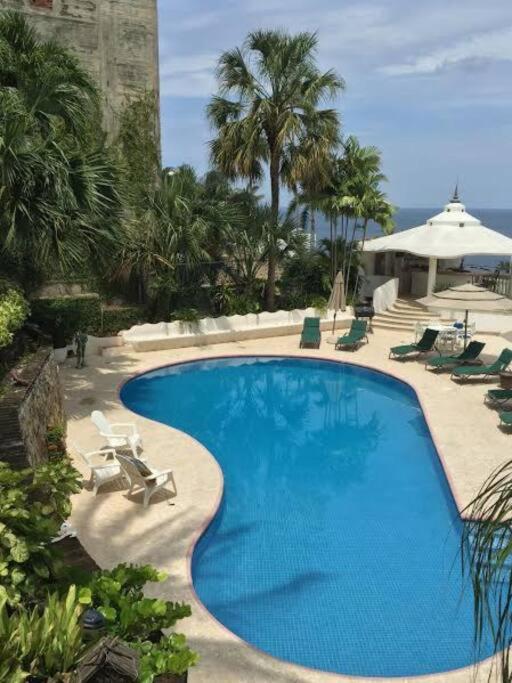 Villa Palmitas Acogedor Departamento Nivel Piscina Gigante Jardines Villa Acapulco